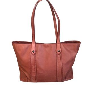 Frye Melissa Shopper Shoulder Tote Apricot Dusty Pink Italian Leather